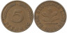 ФРГ. 5 пфеннигов 1949 год. (J) 