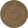  ФРГ. 5 пфеннигов 1949 год. (J) 