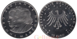 Германия. 10 евро 2012 год. 200 лет сказкам братьев Гримм.