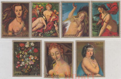 Набор марок. Парагвай. Знаменитые фламандские картины. (7 марок)