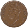  Ньюфаундленд. 1 цент 1941 год. Король Георг VI. 