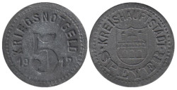 Германия. Шпайер. 5 пфеннигов 1917 год. Нотгельд.