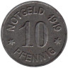  Германия. Бинген-на-Рейне. 10 пфеннигов 1919 год. Нотгельд. 