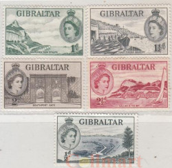 Набор марок. Гибралтар. Виды Гибралтара. 5 марок.