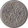  Великобритания. 6 пенсов 1962 год. 