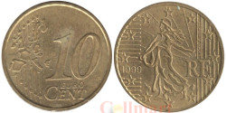 Франция. 10 евроцентов 1999 год. Сеятельница.