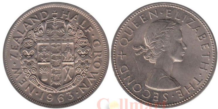  Новая Зеландия. 1/2 кроны 1963 год. 