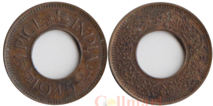  Индия (Британская). 1 пайс 1945 год. (•) 