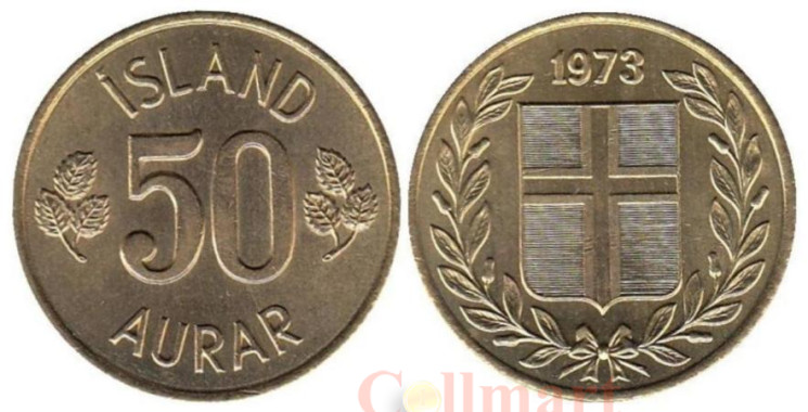  Исландия. 50 эйре 1973 год. 