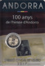 Андорра. 2 евро 2017 год. 100 лет Гимну Андорры. 