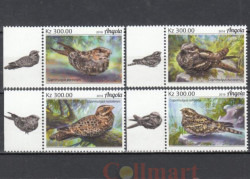 Набор марок. Ангола 2019 год. Козодои (Caprimulgus). Птицы. (4 марки)