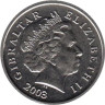  Гибралтар. 5 пенсов 2003 год. Магот (варварийская обезьяна). 