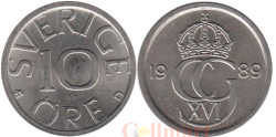 Швеция. 10 эре 1989 год.