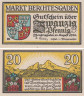  Бона. Германия. Берхтесгаден 20 пфеннигов 1920 год. Нотгельд. (XF) 