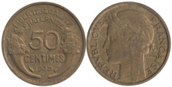 Франция. 50 сантимов 1939 год. Марианна.