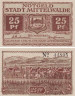  Бона. Германия (Польша). Миттельвальде (Мендзылесе) 25 пфеннигов без года. Нотгельд. (XF) 