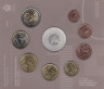  Сан-Марино. Набор евро 2015 год. Серебряная монета 5 евро - Международный год Света. (9 штук в буклете) 