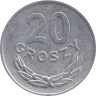  Польша. 20 грошей 1985 год. Герб. 