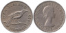  Новая Зеландия. 6 пенсов 1953 год. Разноклювая гуйя. 
