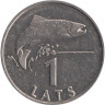  Латвия. 1 лат 1992 год. Лосось. 
