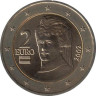  Австрия. 2 евро 2002 год. Берта фон Зутнер. 