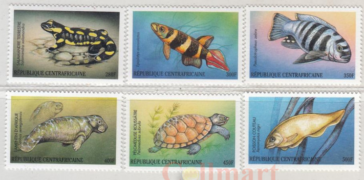  Набор марок. Центрально-Африканская Республика. Флора и фауна (2001). 6 марок. 
