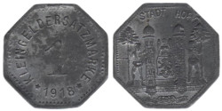 Германия. Хоф. 1 пфенниг 1918 год. Нотгельд.