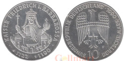 Германия (ФРГ). 10 марок 1990 год. 800 лет со дня смерти Фридриха I Барбаросса.