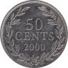  Либерия. 50 центов 2000 год. Лавровый венок. 