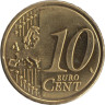  Финляндия. 10 евроцентов 2013 год. Геральдический лев. 