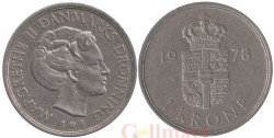 Дания. 1 крона 1978 год. Королева Маргрете II.