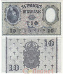 Бона. Швеция 10 крон 1962 год. Густав I. (AU)