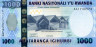  Бона. Руанда 1000 франков 2004 год. Золотая обезьяна. (Пресс) 
