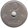  Норвегия. 10 эре 1949 год. 
