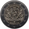  Литва. 2 евро 2021 год. Дзукия - Литовские этнографические регионы. 