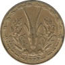  Западная Африка (BCEAO). 5 франков 1977 год. Канна (антилопа). 