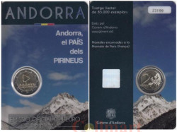 Андорра. 2 евро 2017 год. Андорра - страна Пиренеев.