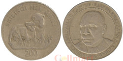 Танзания. 200 шиллингов 1998 год. Львы.