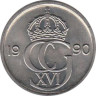  Швеция. 10 эре 1990 год. 
