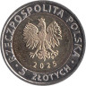  Польша. 5 злотых 2025 год. Ратуша Бжега. 