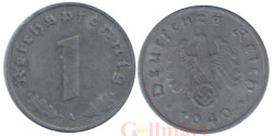 Германия (Третий рейх). 1 рейхспфенниг 1940 год. Герб. (цинк) (A)