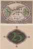  Бона. Германия (Польша). Намслау (Намыслув) 25 пфеннигов 1920 год. Нотгельд. (VF) 