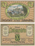  Бона. Германия. Бад-Лобенштайн 50 пфеннигов 1921 год. Нотгельд. (XF) 