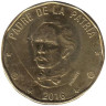  Доминиканская Республика. 1 песо 2016 год. Пабло Дуарте. 