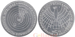 Германия (ФРГ). 5 марок 1973 год. 500 лет со дня рождения Николая Коперника.