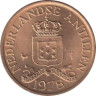  Нидерландские Антильские острова. 1 цент 1978 год. Герб. 