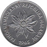  Мадагаскар. 1 франк 1965 год. Молочай красивейший. 