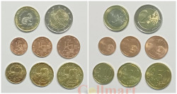 Хорватия. Набор монет евро 2023 год. 1 выпуск евро монет Хорватии. (8 штук)