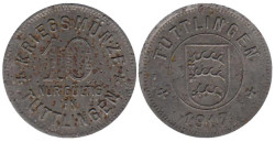 Германия. Туттлинген. 10 пфеннигов 1917 год. Нотгельд.