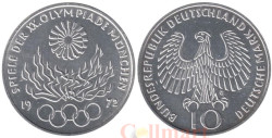 Германия (ФРГ). 10 марок 1972 год. XX летние Олимпийские Игры, Мюнхен 1972 - Факел.